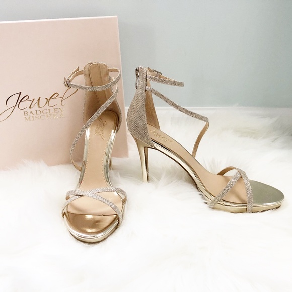 Badgley Mischka Shoes - Badgley Mischka | Gold Strappy Platform Sandal